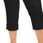 Style & Co Women's Plus Tummy Control Cropped Cuffed Jeans Black Size Petite Small