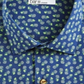 Bar III Men's Maxs Tossed Pineapple Slim Fit Print Button Down Shirt Blue Size XL