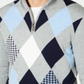 Club Room Men's Pima Argyle Quarter-Zip Sweater Gray Size 3XL