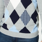 Club Room Men's Pima Argyle Quarter-Zip Sweater Gray Size 3XL