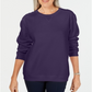 Karen Scott Women's Crew Neck Fleece Sweatshirt Purple Size Medium