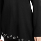 Inc International Concepts Women's Grommet-Hem Top - Deep Black Size M