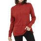 INC International Concepts Women's Ribbed Funnel Neck Top Red Size X-Small