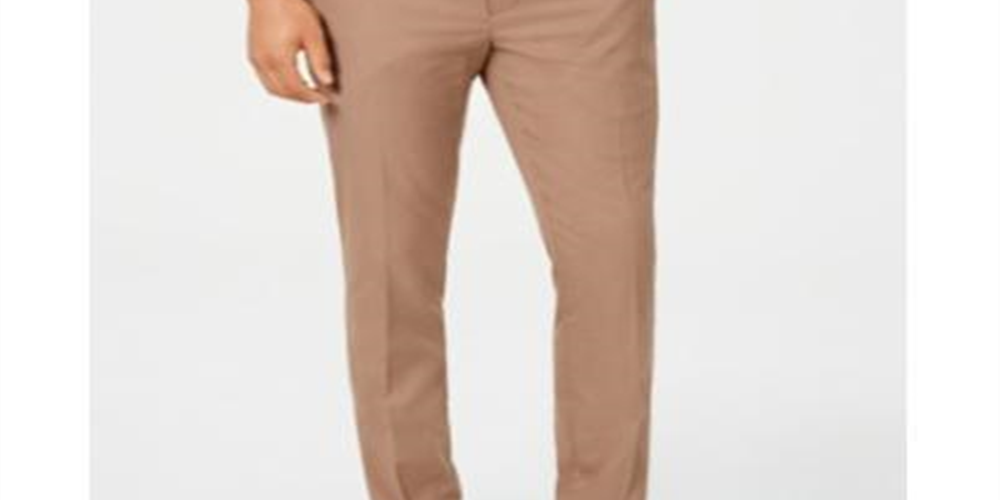Alfani Men's Water-Repellant Stretch Pants Brown Size 32X32