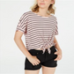 Hooked up by Iot Women's Juniors' Tie-Front Dolman-Sleeved Top Pink Size M