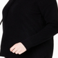 Charter Club Women's Plus Cashmere Thermal Hoodie Black Size 2X