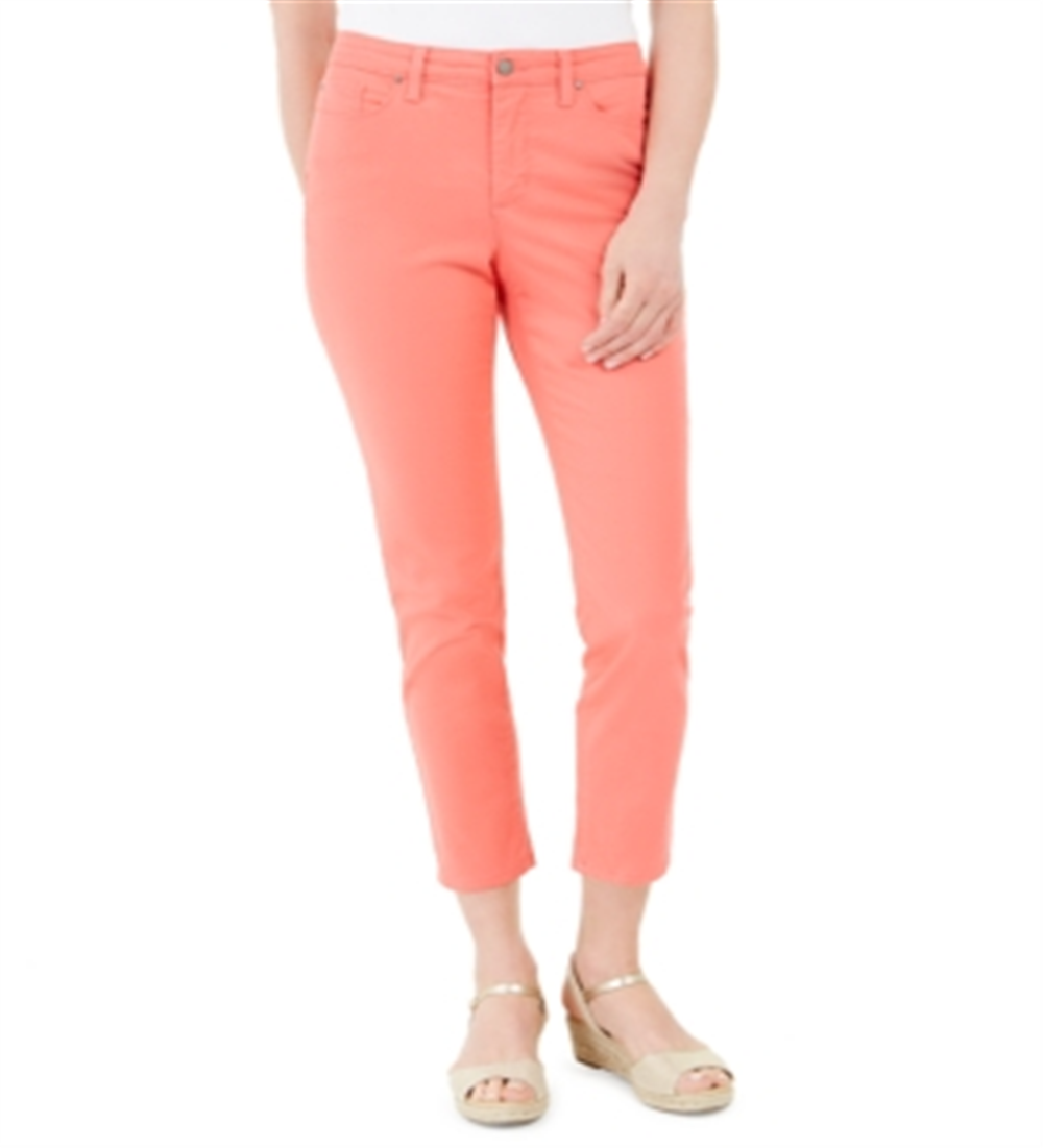 Charter Club Women's Bristol Tummy Control Skinny Ankle Jeans Orange Size 14