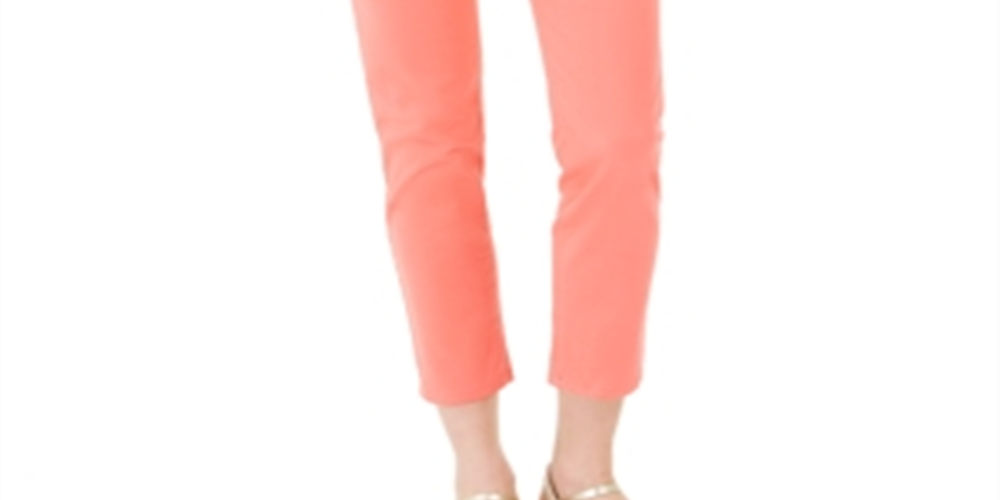 Charter Club Women's Bristol Tummy Control Skinny Ankle Jeans Orange Size 14