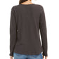 Style & Co Women's Embroide Cotton Thermal Top Gray Size Petite S