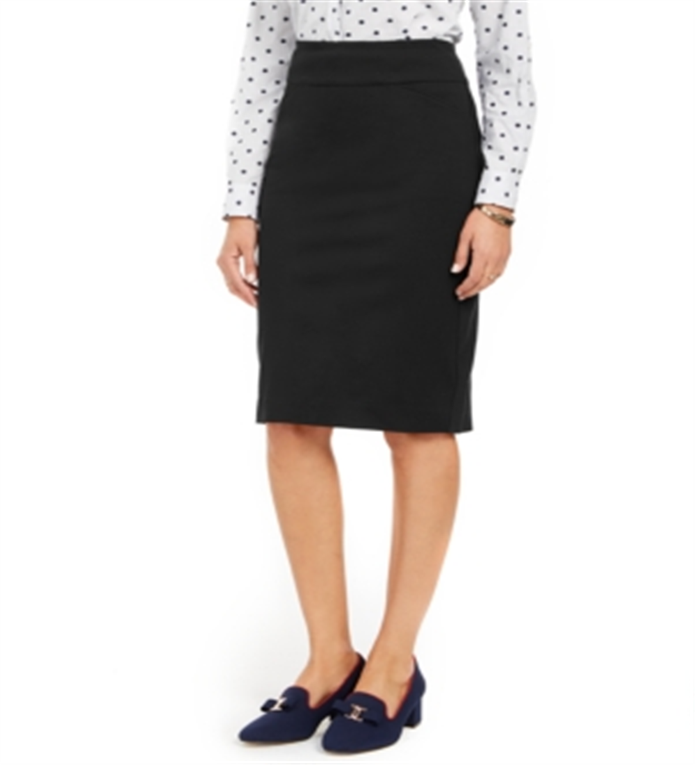 Charter Club Women's Ponte Knit Pencil Skirt Black Size 18