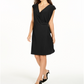 Alfani Women's Hardware Wrap Dress Black Size Large