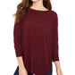 Style & Co Women's Lace up Chevron Trim Sweater Wine Size PP