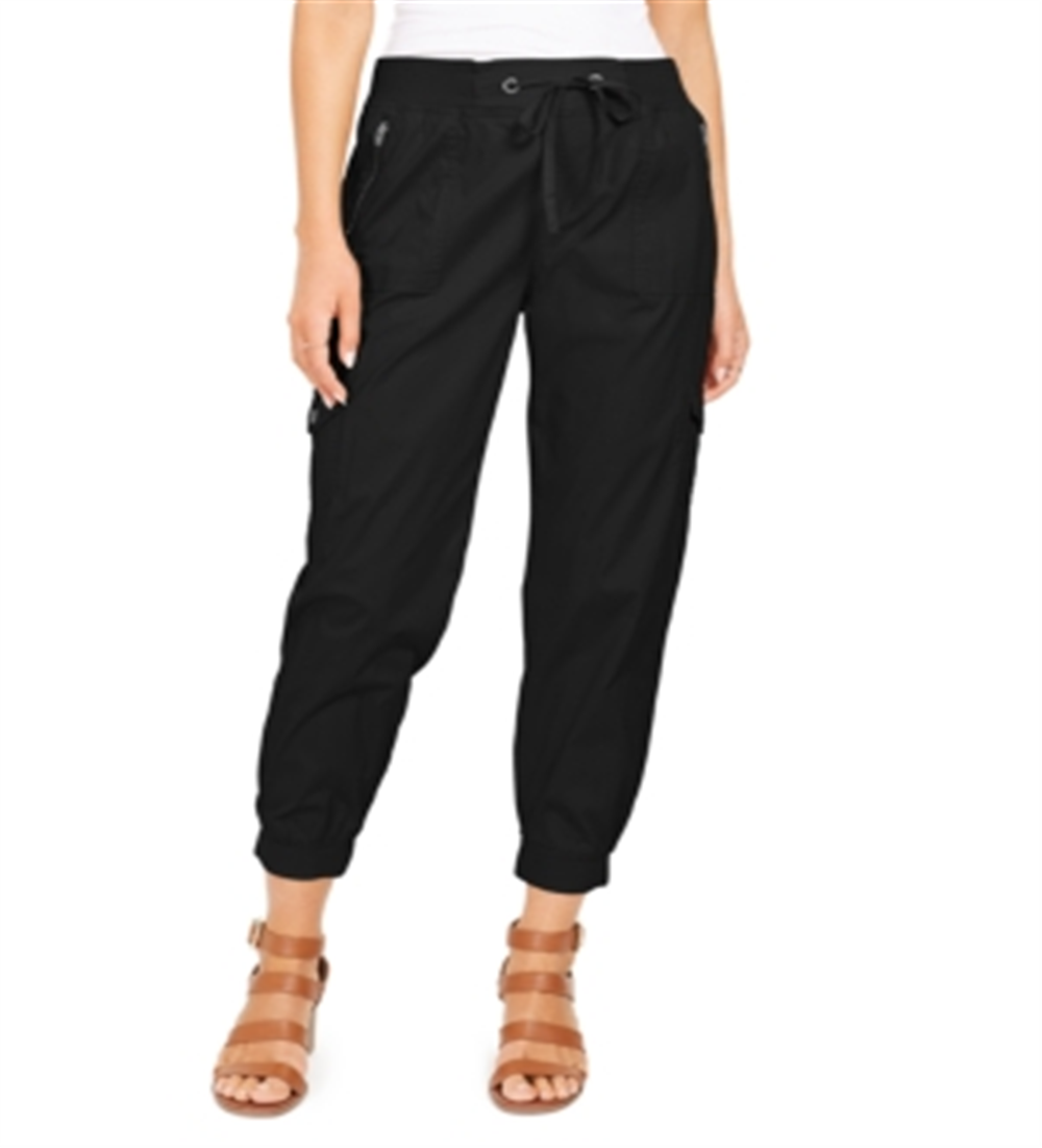 Style & Co Women's Zip Pocket Joggers Black Size Small