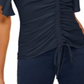 INC International Concepts Women's Ruched Top Blue Size S