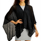 INC International Concepts Women's Sequin Border Knit Top Black Size Regular