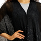 INC International Concepts Women's Sequin Border Knit Top Black Size Regular
