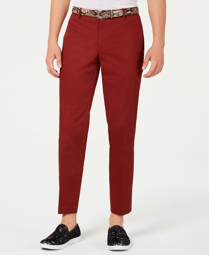 INC International Concepts Men's Slim Fit Brick Pants Brown Size 32X32