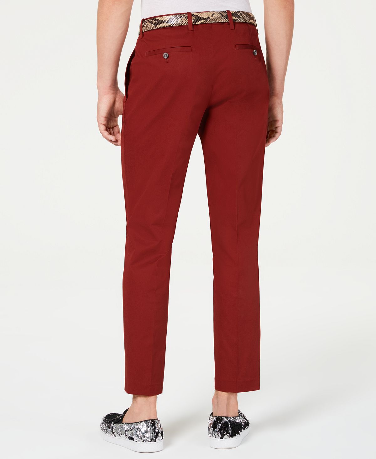 INC International Concepts Men's Slim Fit Brick Pants Brown Size 32X32