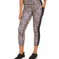 Ideology Women's Animal Print Fitness Athletic Leggings Black Size XL