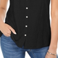 Style & Co Women's Button Down Tank Top Black Size M