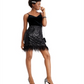 Guess Women's Spaghetti Strap V Neck Short Sheath Cocktail Dress Black Size 0