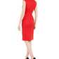 Calvin Klein Women's Sleeveless Knee Length Sheath Dress Red Size 10