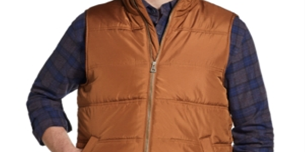 Weatherproof Vintage Men's Zip Front Vest Brown Size Large