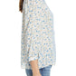 Lucky Brand Women's Megan Mixed Print Top White Size Medium