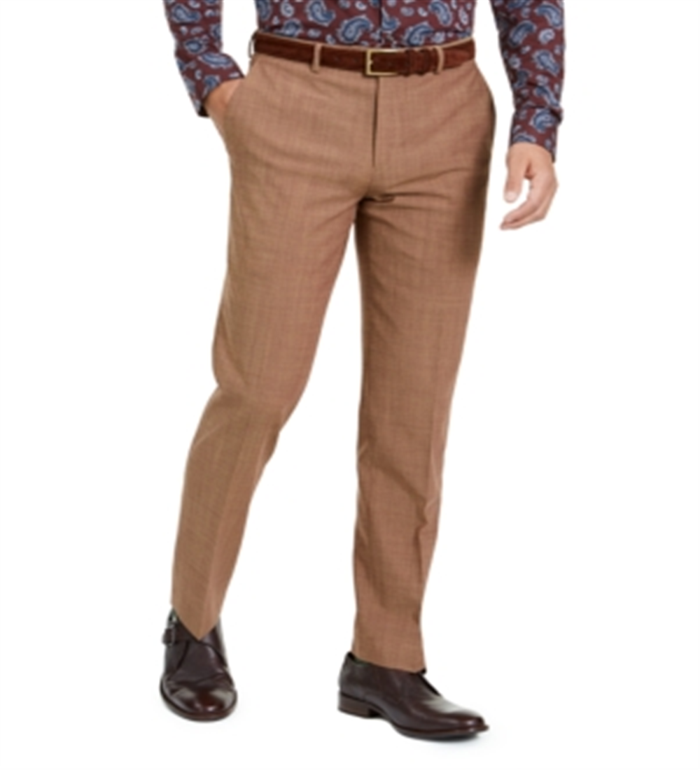 Bar III Men's Slim Fit Active Stretch Performance Suit Separate Pants Brown Size 33X32