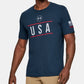 Under Armour Men's Academy T-Shirt Blue Size X-Large