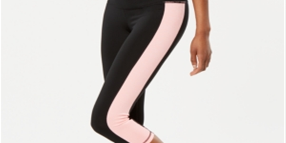Ideology Women's Colorblocked Cropped Leggings Purple Size Medium