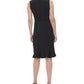 Calvin Klein Women's Ruffled Sheath Dress Black Size 10