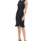 Calvin Klein Women's Ruffled Sheath Dress Black Size 10