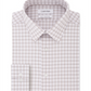 Calvin Klein Men's Slim Fit Stretch Collar Check Dress Shirt Beige Size 16X34-35
