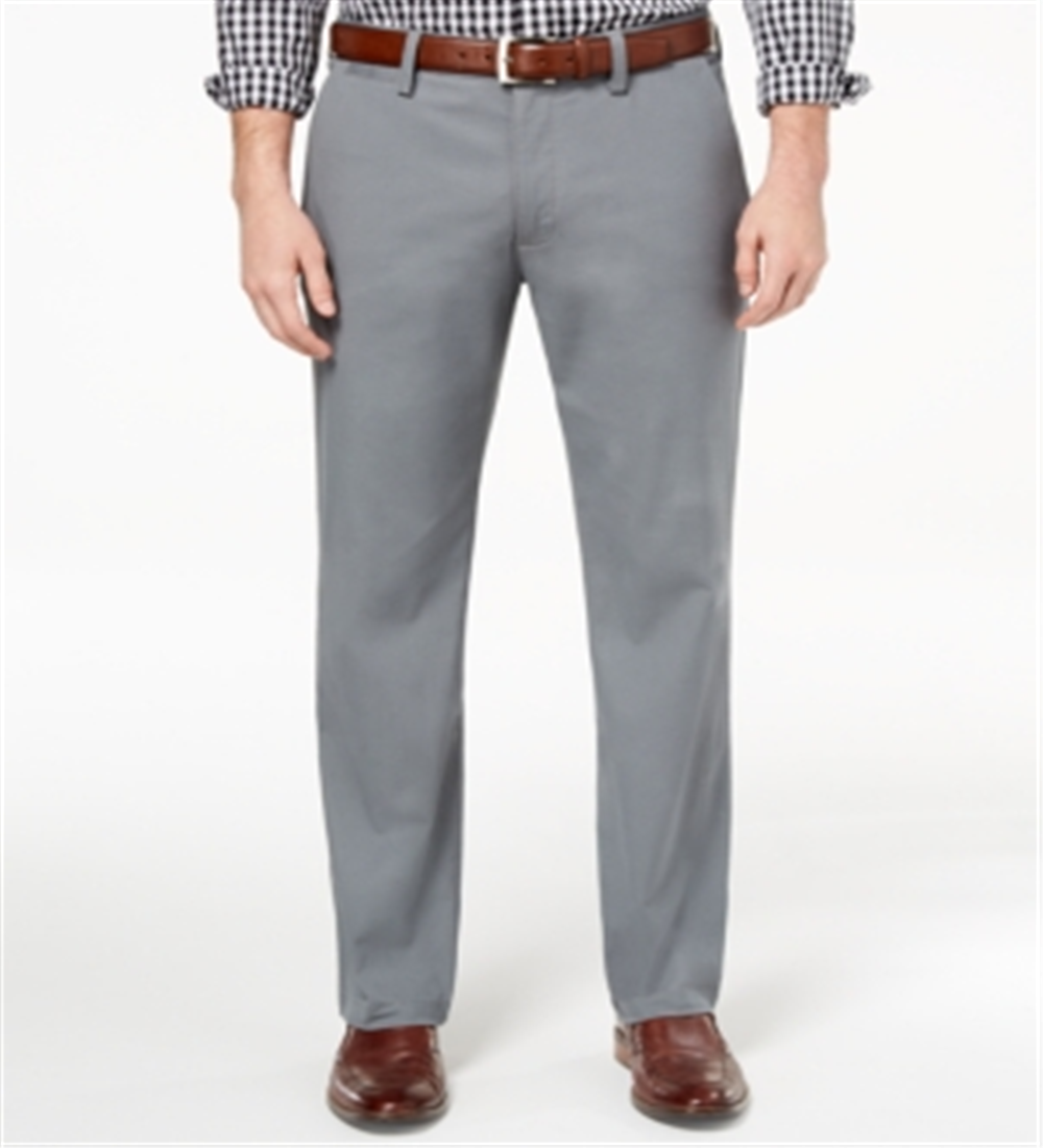 Club Room Men's Classic Fit Straight Leg Chino Pants Gray Size 40X30