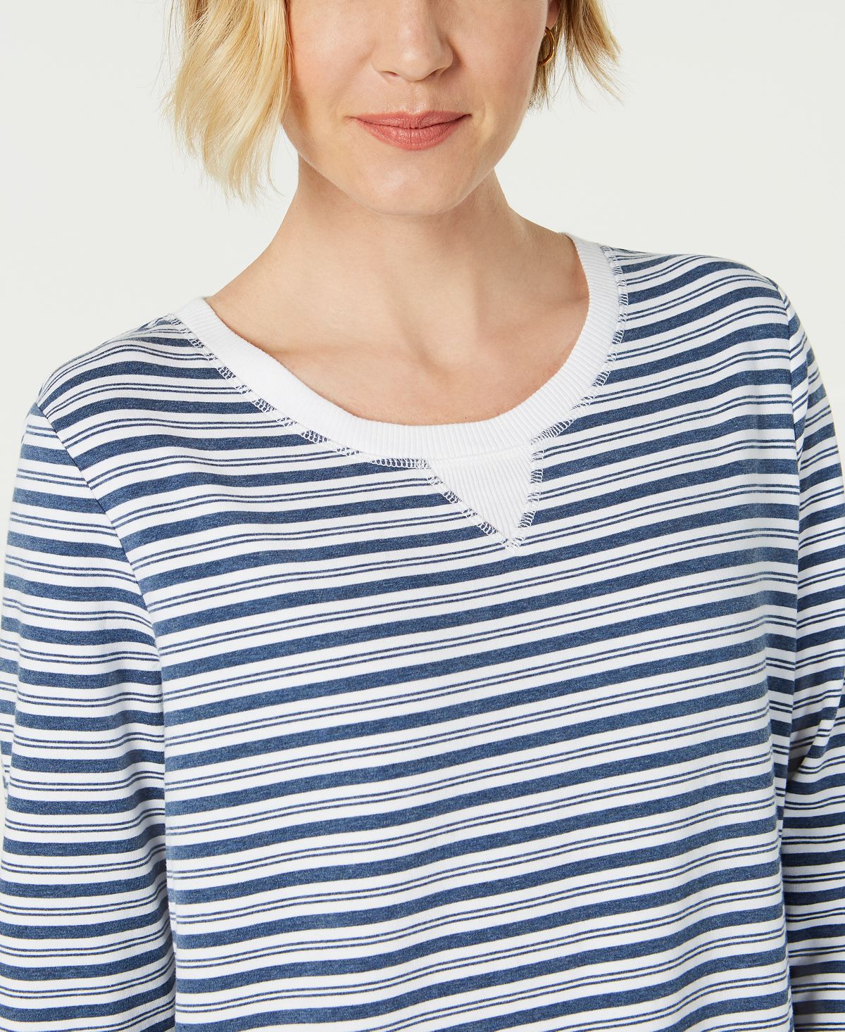 Karen Scott महिलाओं के लिए ज़ोई स्वेटशर्ट ग्रे (धूसर) साइज़ XX-लार्ज