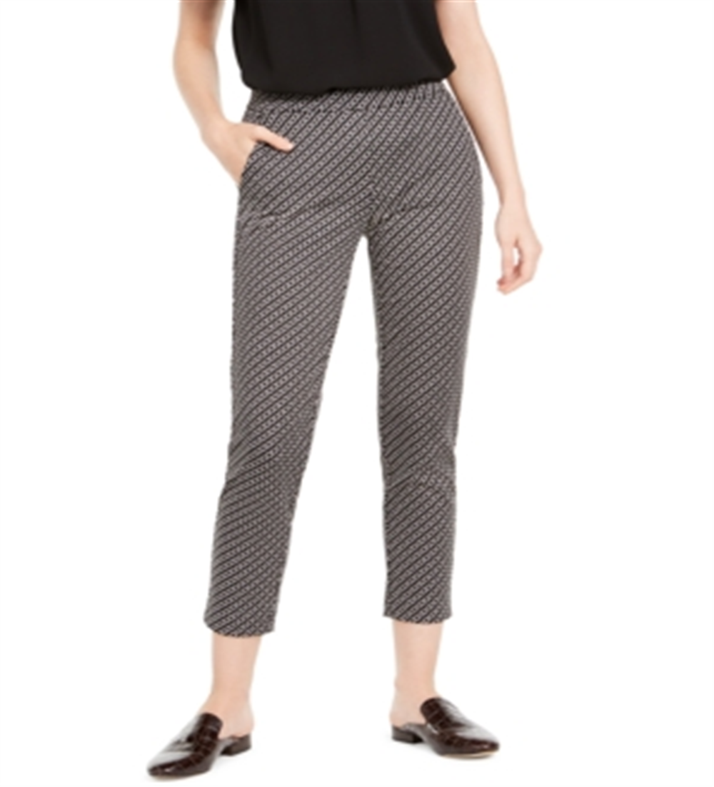 Michael Kors Women's Printed Pants Gray Size Small
