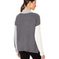 Vince Camuto Women's Long Sleeve Cable Stitch Turtleneck Sweater -Gray Size XL