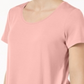 JM Collection Women's Scoop Neck Top Pink Size Small