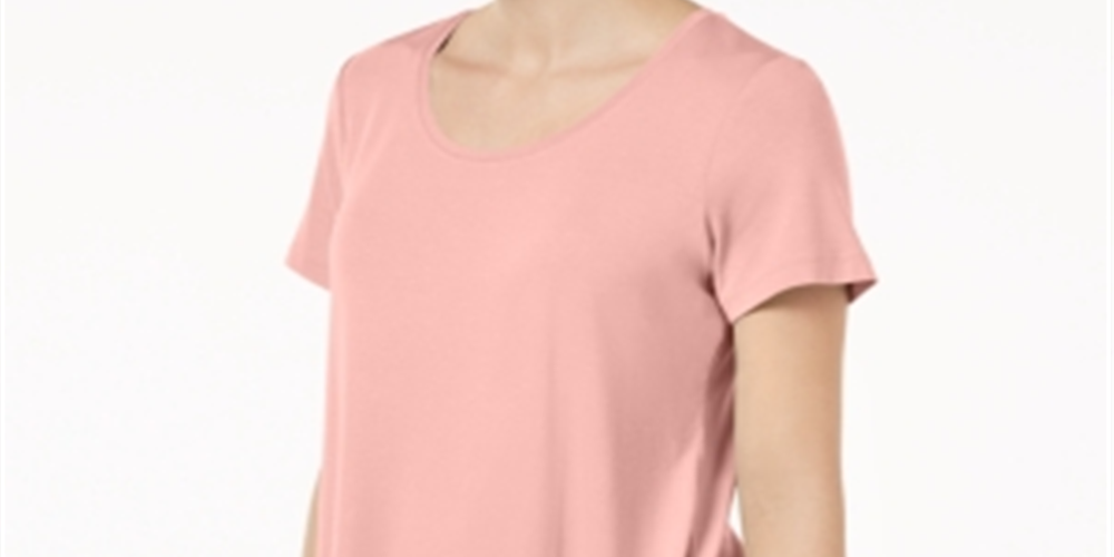 JM Collection Women's Scoop Neck Top Pink Size Small