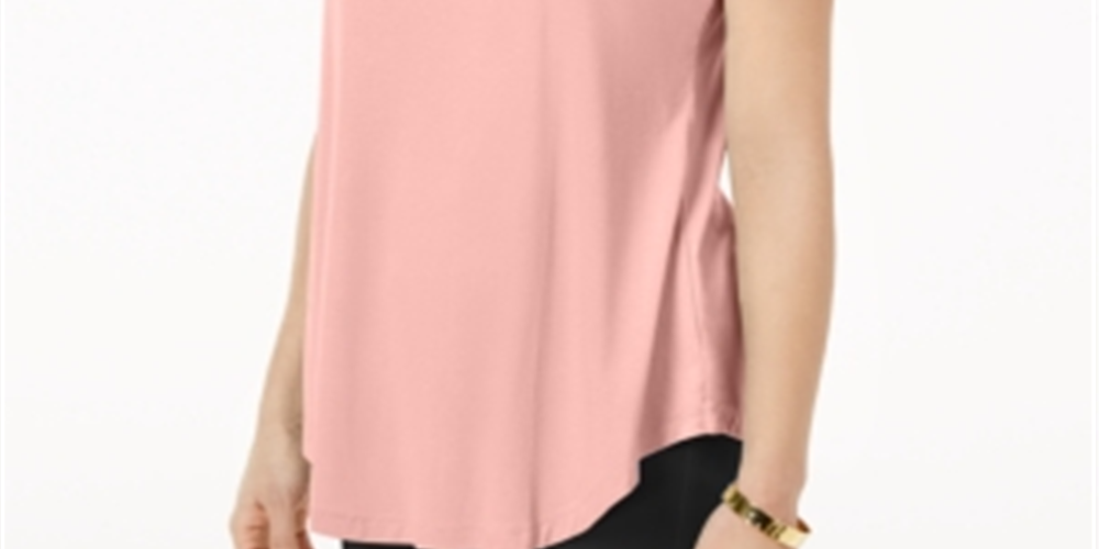 JM Collection Women's Scoop Neck Top Pink Size Small
