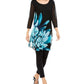 Alfani Women's Floral Print Tunic Black Size Petite Small
