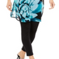 Alfani Women's Floral Print Tunic Black Size Petite Small