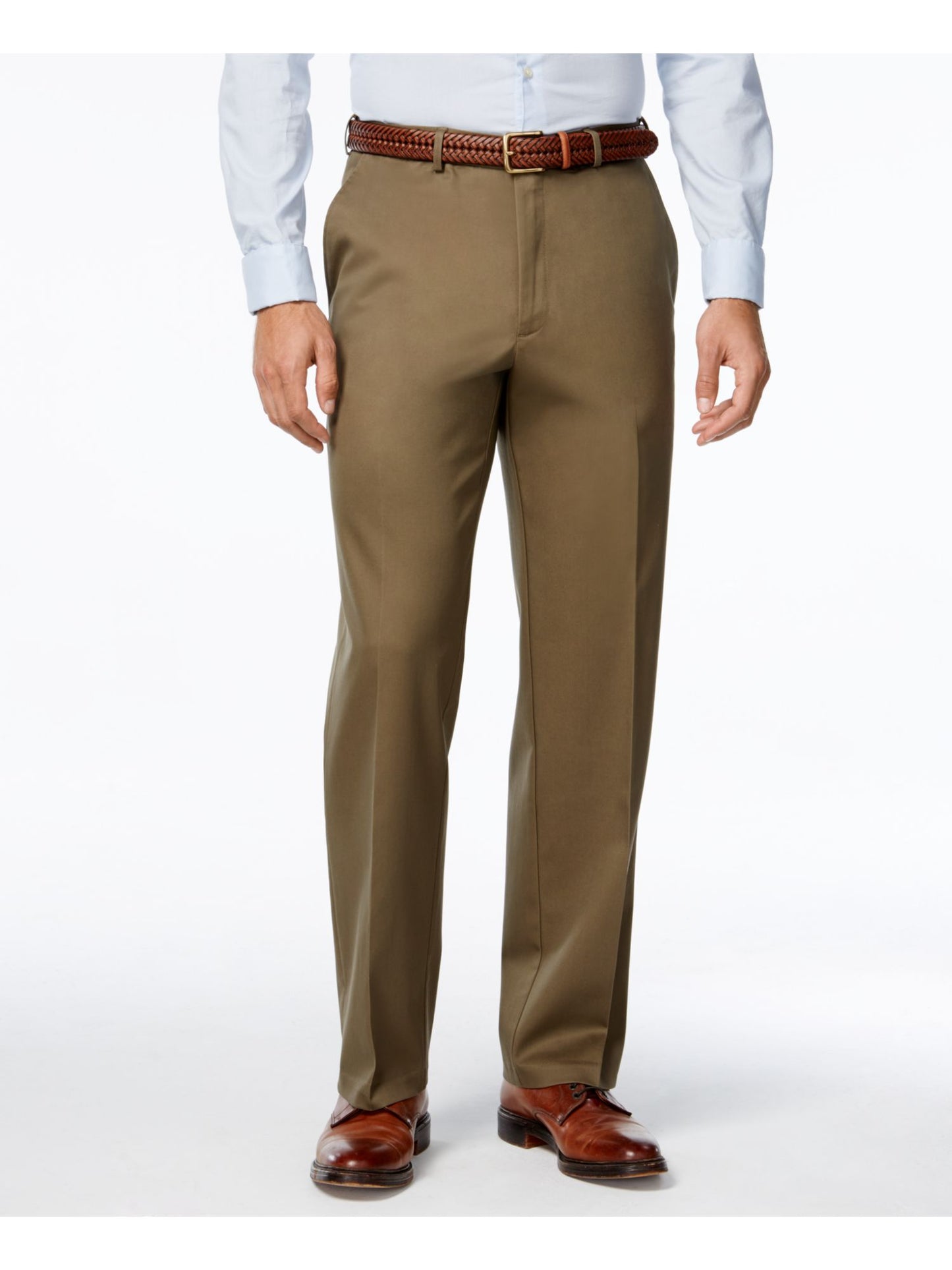 Haggar Men's Premium No Iron Classic Fit Flat Front Pants Green Size 44X32