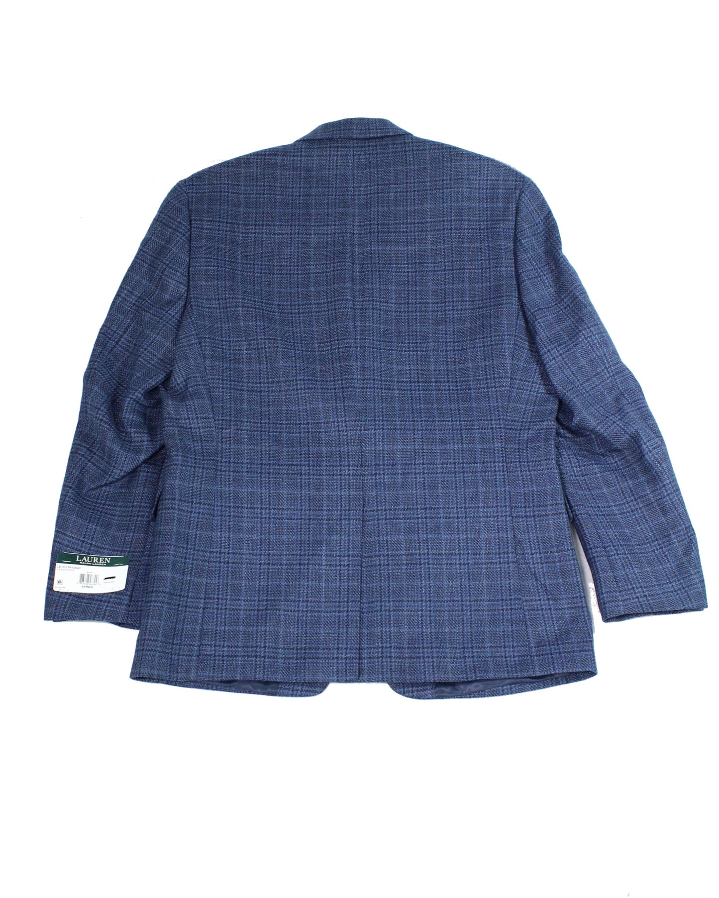 Ralph Lauren Men's Tweed Notch Collar Wool Blazer Blue Size 44