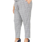 Calvin Klein Women's Plus High Waisted Houndstooth Ankle Pants Gray Size 22W