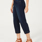 Style & Co Women's Petite Belted Capri Jeans Caneel Blue Size 4 P