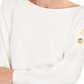 JM Collection Women's Button Sleeve Sweater Brown Size X-Small