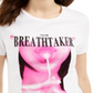 Guess Women's Heart Breaker Cotton Graphic T-Shirt White Size Large