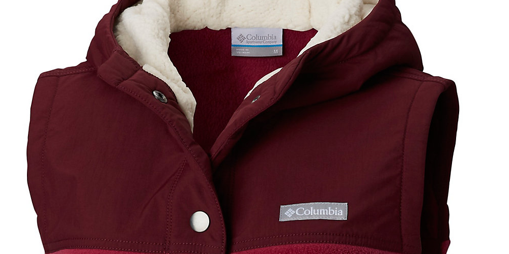 Columbia Women's Benton Springs Overlay Fleece Vest Purple Size Small